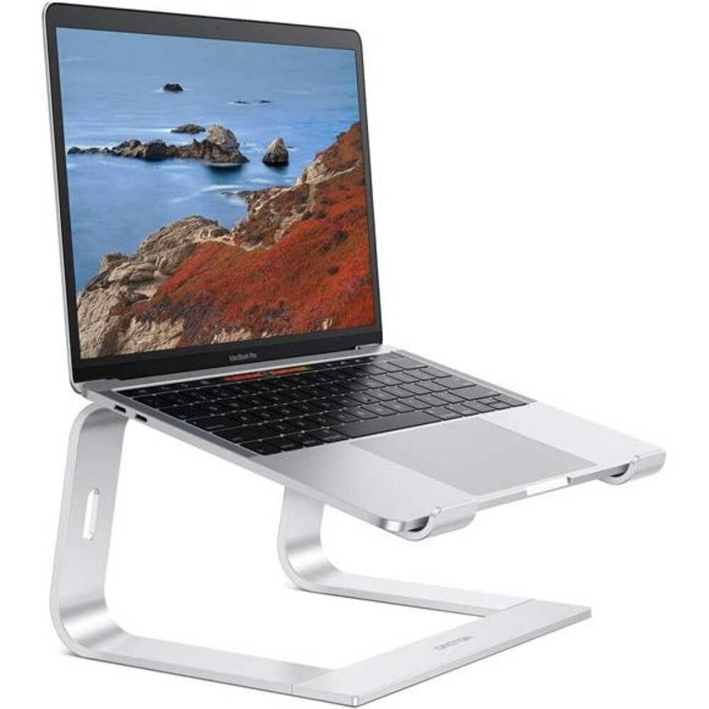 Laptop Stand Detachable Laptop Mount Aluminum Laptop Holder Stand Desk Silver
